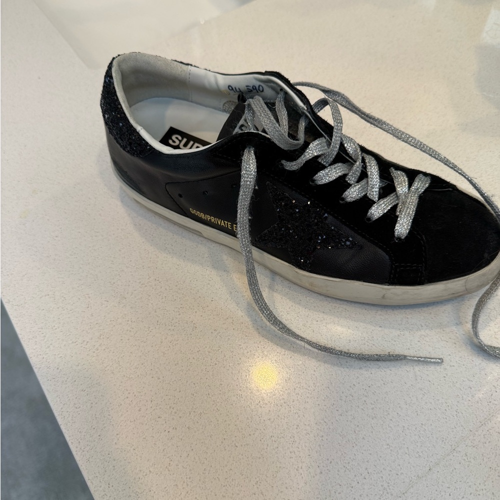 Golden Goose Black and Glitter Superstar Sneakers - Limited Edition - Picture 8 of 8